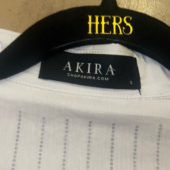 Shop Akira White Rhinestone Shirt - Picture 4 of 5